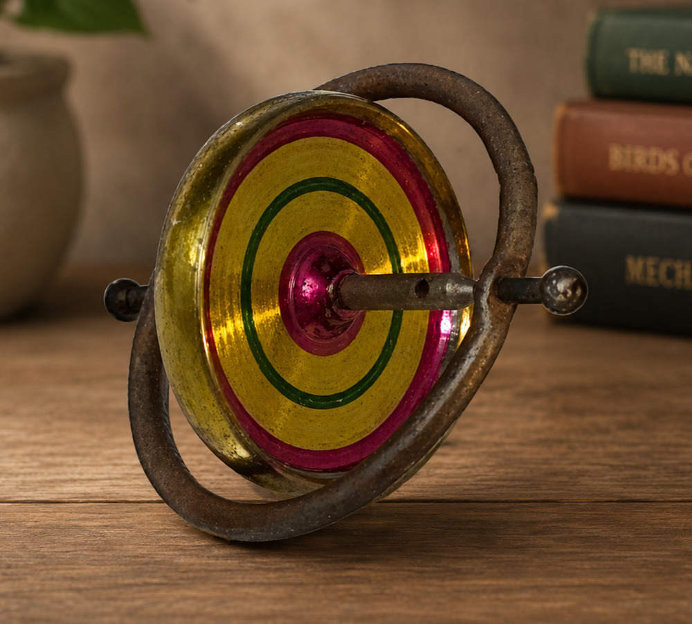 Antique E B France Metal Gyroscope No Box Very Rare